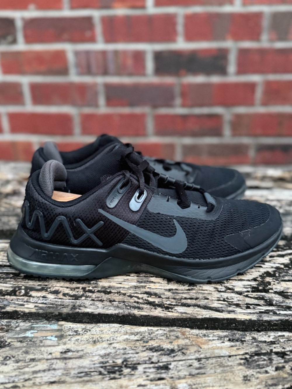 Nike Air Max Alpha Trainer 4 Men’s Sz 11.5 Triple Black Sneakers CW3396-002  X1